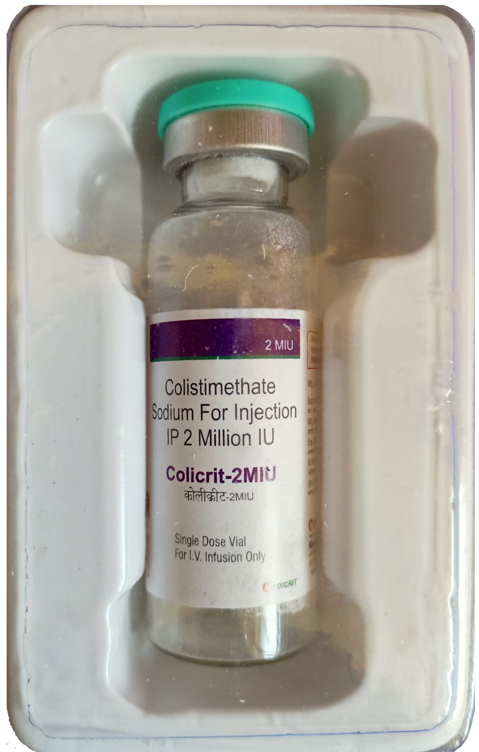 Colicrit 2 MIU Injection back